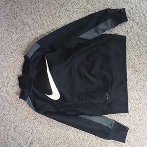 Nike Black and Gray Pullover with White Swoosh